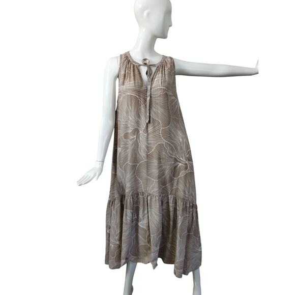 Prologue Womens Size XL Flowy Boho Summer Ruffled Resort Maxi Casual Beach Dress - Picture 1 of 12